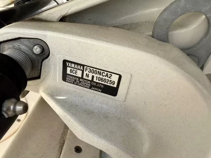 Slide: The Image of Yamaha motor label on Grady-White Freedom 235, year 2019. - 12