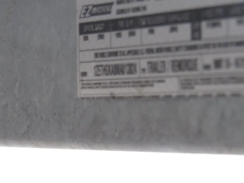 Slide: The Image of Close-up of a label on a 2021 Stabicraft 1550 Fisher. - 18