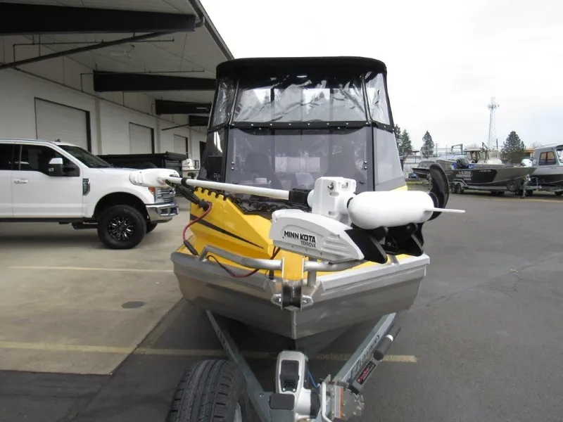 Slide: The Image of 2021 Stabicraft 1550 Fisher boat with Minn Kota motor. - 8