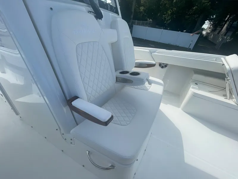 Slide: The Image of Luxurious seating in the 2024 Regulator 34 boat. - 20