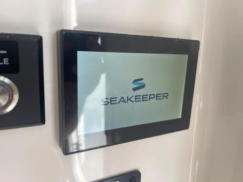 Slide: The Image of Seakeeper display on a 2024 Regulator 34 boat. - 27