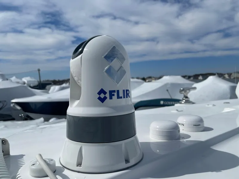Slide: The Image of FLIR camera on Regulator 34 boat, 2024 model. - 29