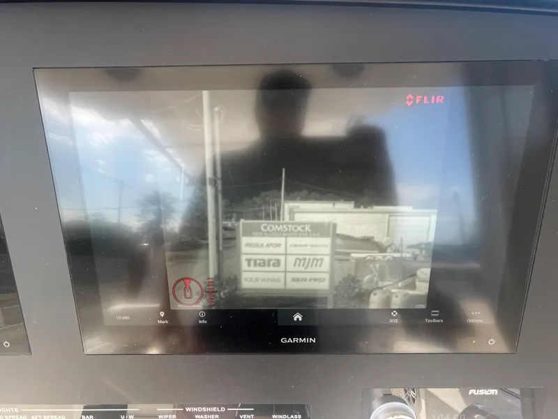 Slide: The Image of Garmin screen on Regulator 34 boat, 2024 model. - 33