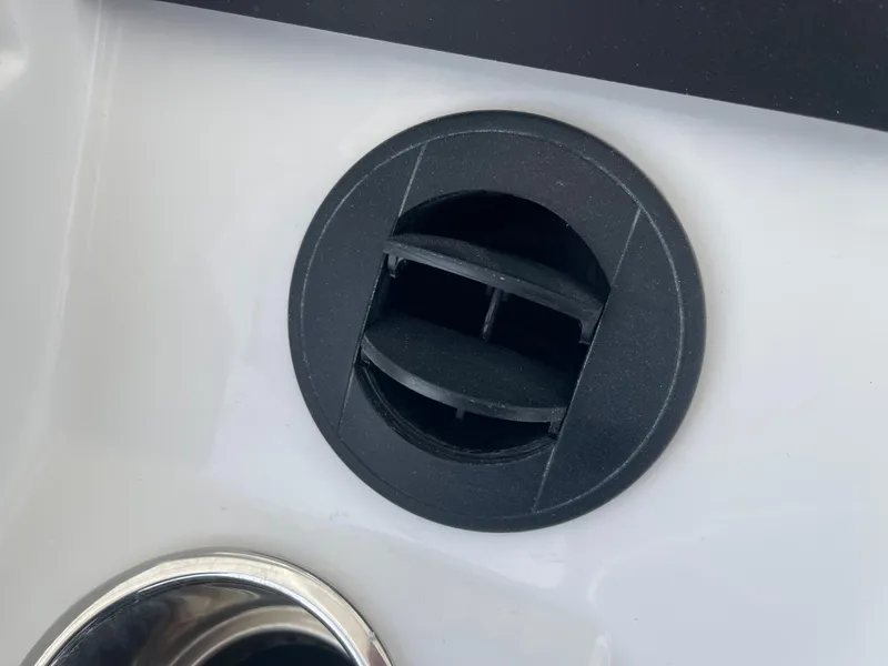 Slide: The Image of Vent and drain on Regulator 34 boat, 2024 model. - 39