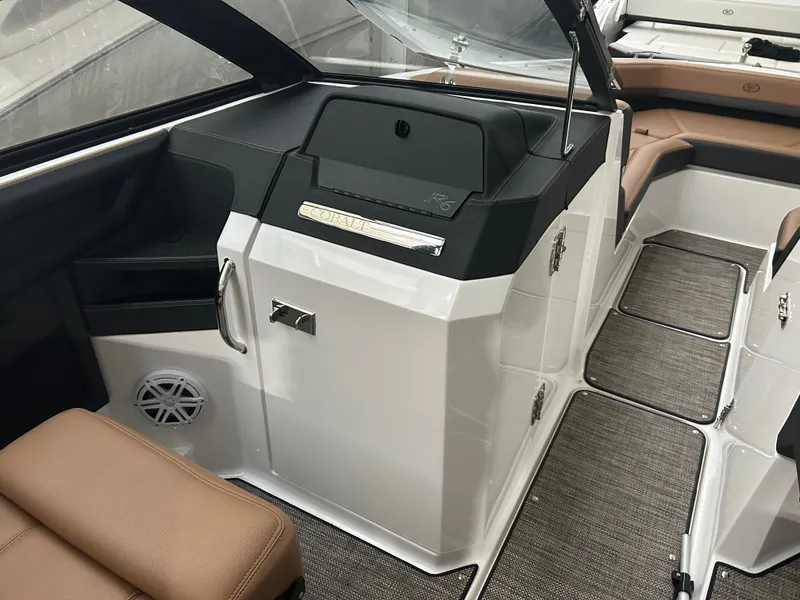 Slide: The Image of Interior of 2024 Cobalt R6 boat with modern seating. - 15