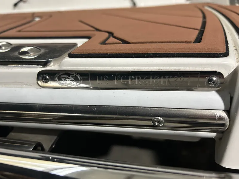 Slide: The Image of Close-up of 2024 Cobalt R6 boat details. - 3