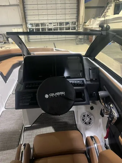 Slide: The Image of Interior of 2024 Cobalt R6 boat with Gussi steering wheel. - 42