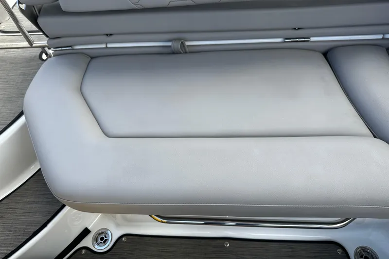 Slide: The Image of 2022 Four Winns HD8 OB boat seat with sleek gray upholstery. - 41