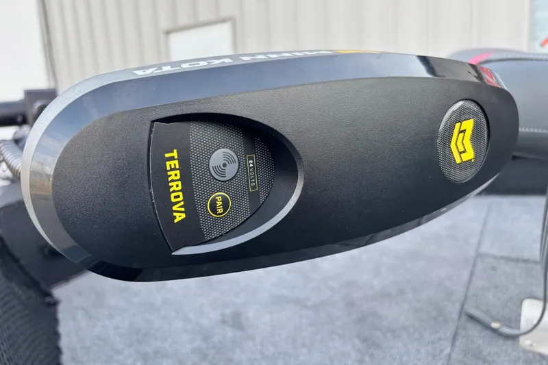 Slide: The Image of Minn Kota Terrova trolling motor on 2026 Ranger VS1782SC Reata boat. - 2