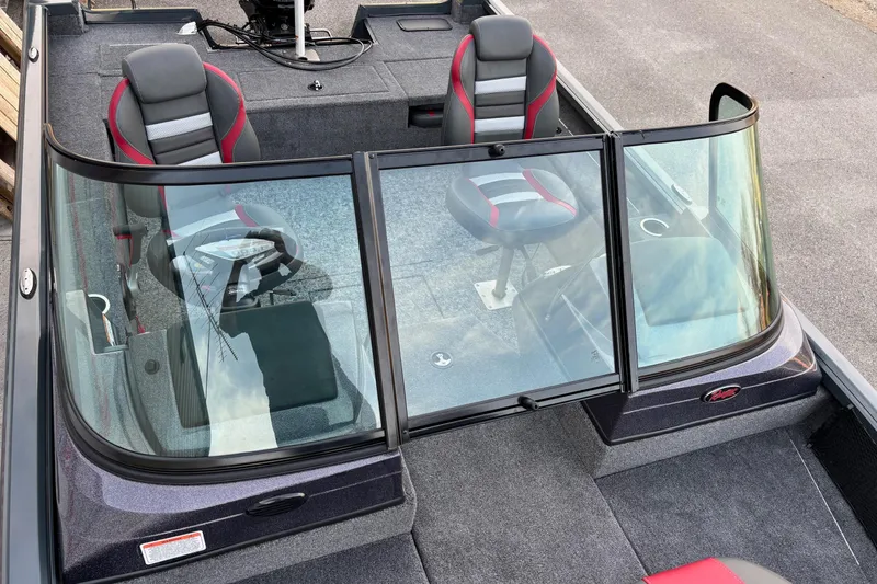 Slide: The Image of 2026 Ranger VS1782SC Reata boat interior with dual seats and windshield. - 6