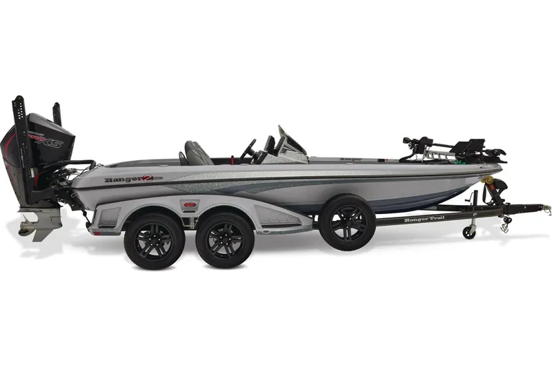 Slide: The Image of 2026 Ranger Z520 boat deck with Garmin electronics and fishing seat. - 9