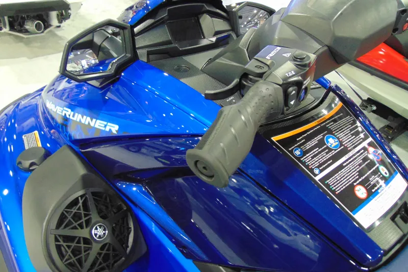 Slide: The Image of 2026 Yamaha WaveRunner VX Limited HO, blue, close-up of handlebars and controls. - 5
