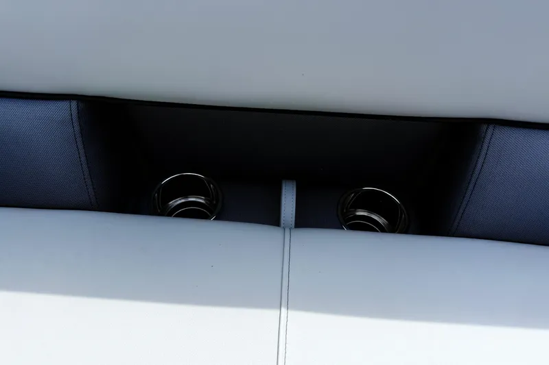 Slide: The Image of Cup holders on Bentley Pontoons Legacy 220 Cruise XL, 2026 model, with sleek upholstery design. - 8