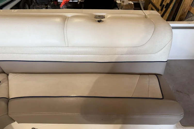 Slide: The Image of Beige leather seating on a 1998 Cobalt 293 boat, showcasing elegant design and comfort. - 19