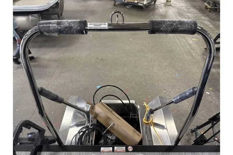 Slide: The Image of 2026 Bennington 20 SSR Quad Bench Tritoon with Yamaha 115 HP, rear view in stock. - 10