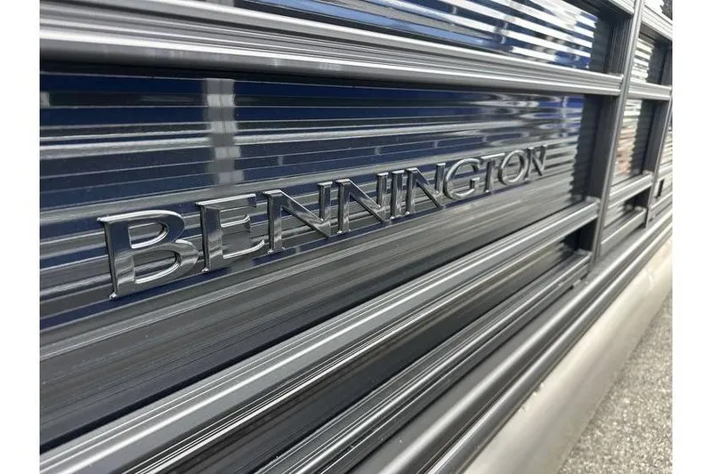 Slide: The Image of Close-up of 2026 Bennington 20 SSR Quad Bench Tritoon exterior detailing. - 32