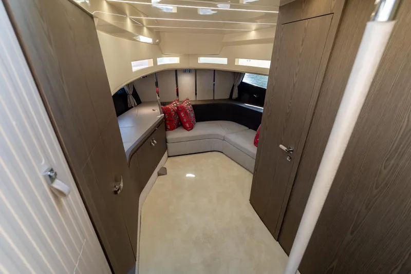 Slide: The Image of Luxurious interior of 2024 Invictus TT460 yacht with modern design and cozy seating. - 60