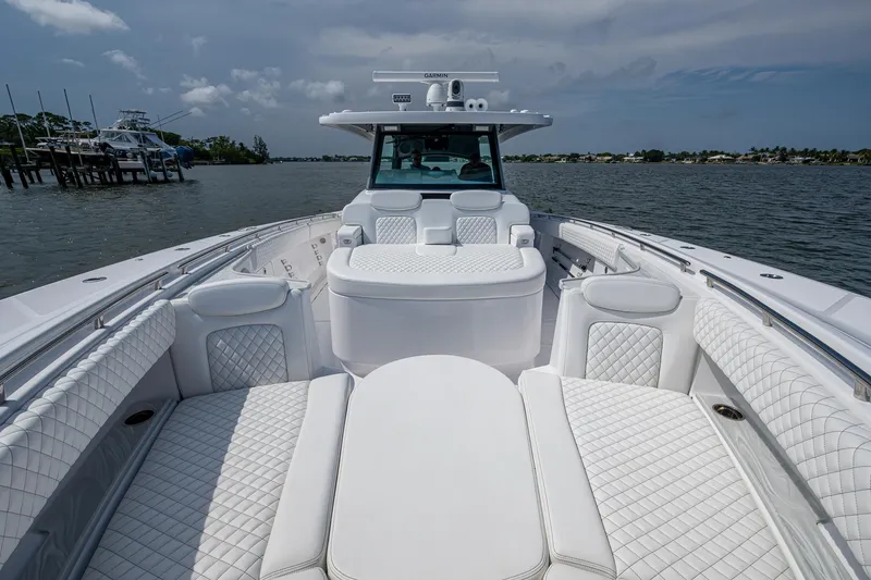 Slide: The Image of Luxurious interior of HCB 48 Campeon yacht, 2025 model. - 23