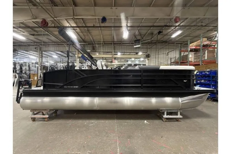 Slide: The Image of 2026 Bennington 22 SSB SwingBack Tritoon with Yamaha 150 Hp in stock, indoor view. - 13