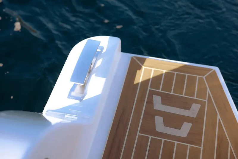 Slide: The Image of Sleek deck of 2026 Aiata Wayfinder 38 yacht with modern design elements. - 20