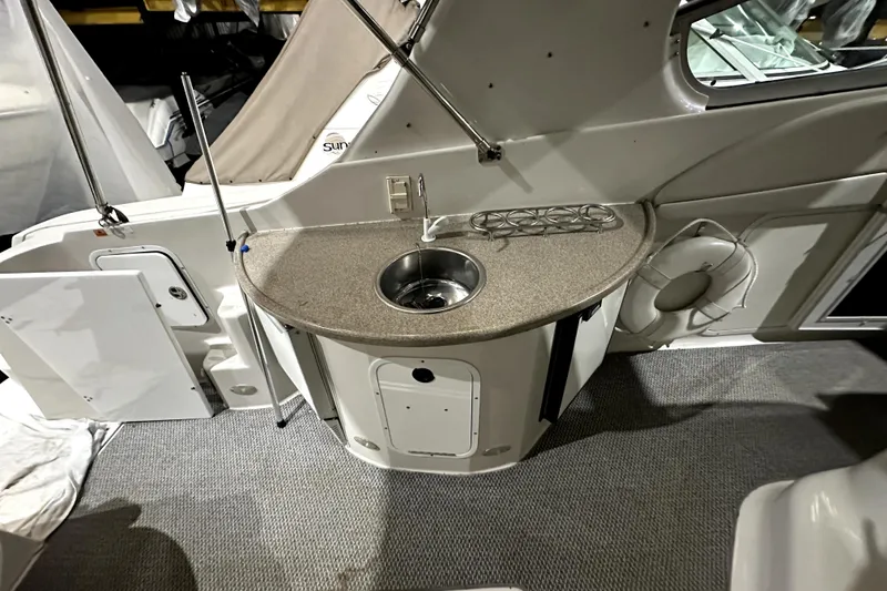 Slide: The Image of 2002 Four Winns 378 Vista boat interior with sink and countertop. - 21