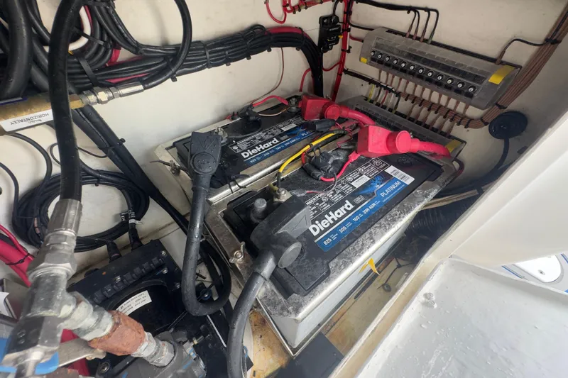 Slide: The Image of Electrical system of a 2007 Intrepid 370 Center Console with DieHard batteries. - 66