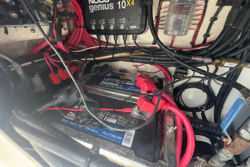 Slide: The Image of Electrical system of a 2007 Intrepid 370 Center Console with DieHard batteries and wiring. - 67