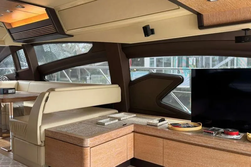 Slide: The Image of Luxurious kitchen interior of a 2014 Azimut 64 yacht with modern appliances. - 20