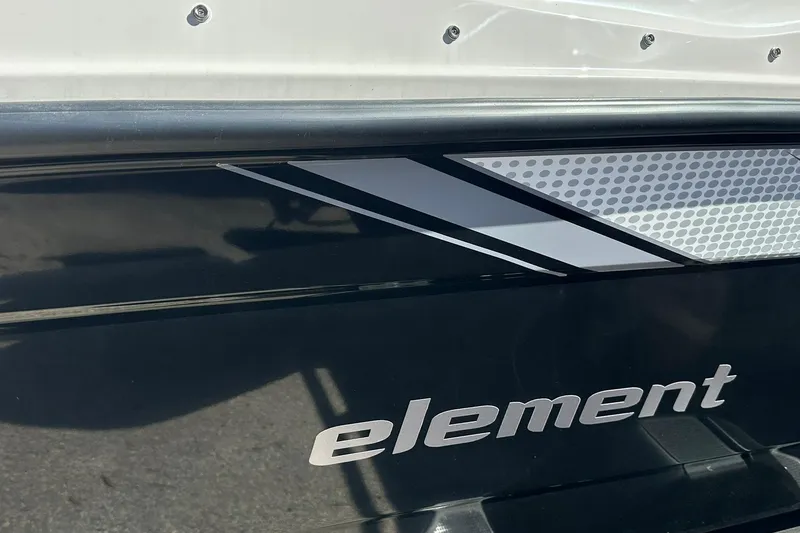 Slide: The Image of 2026 Bayliner Element E18 boat with sleek design and modern graphics. - 16