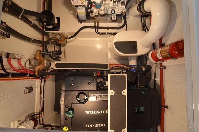 Slide: The Image of Engine room of a 2020 American Tug 362 with Volvo Penta D4-260 engine. - 24