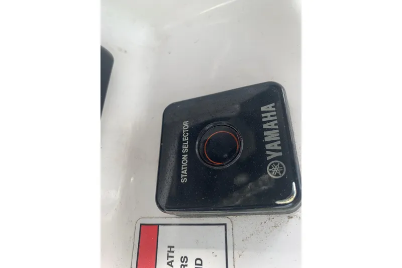Slide: The Image of Yamaha station selector button on 2018 Everglades 355 Center Console boat. - 23