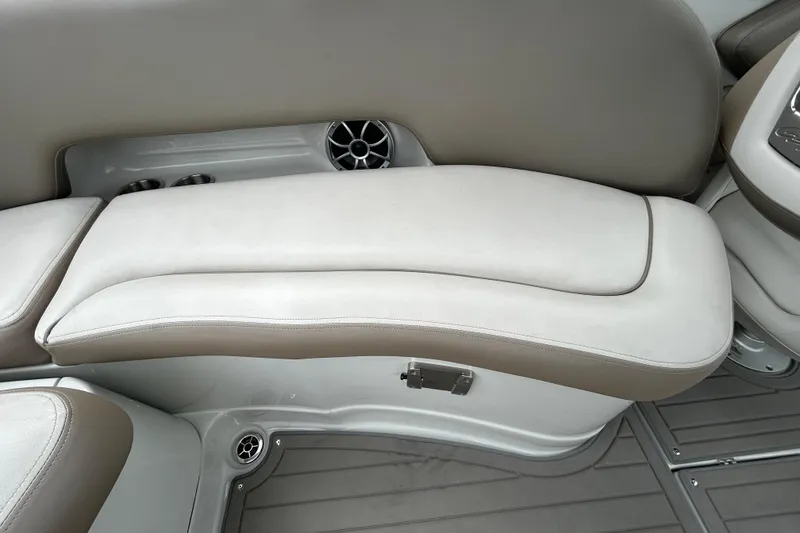 Slide: The Image of Storage compartment of 2022 Crownline 270 XSS boat, featuring clean, spacious interior. - 66