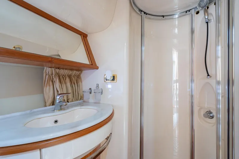 Slide: The Image of Luxurious bathroom on a 2009 Azimut 62E yacht. - 33