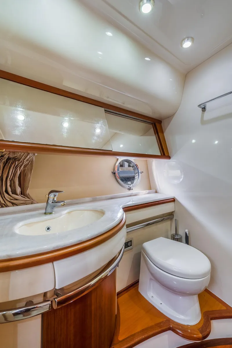 Slide: The Image of Luxurious bathroom on a 2009 Azimut 62E yacht. - 37
