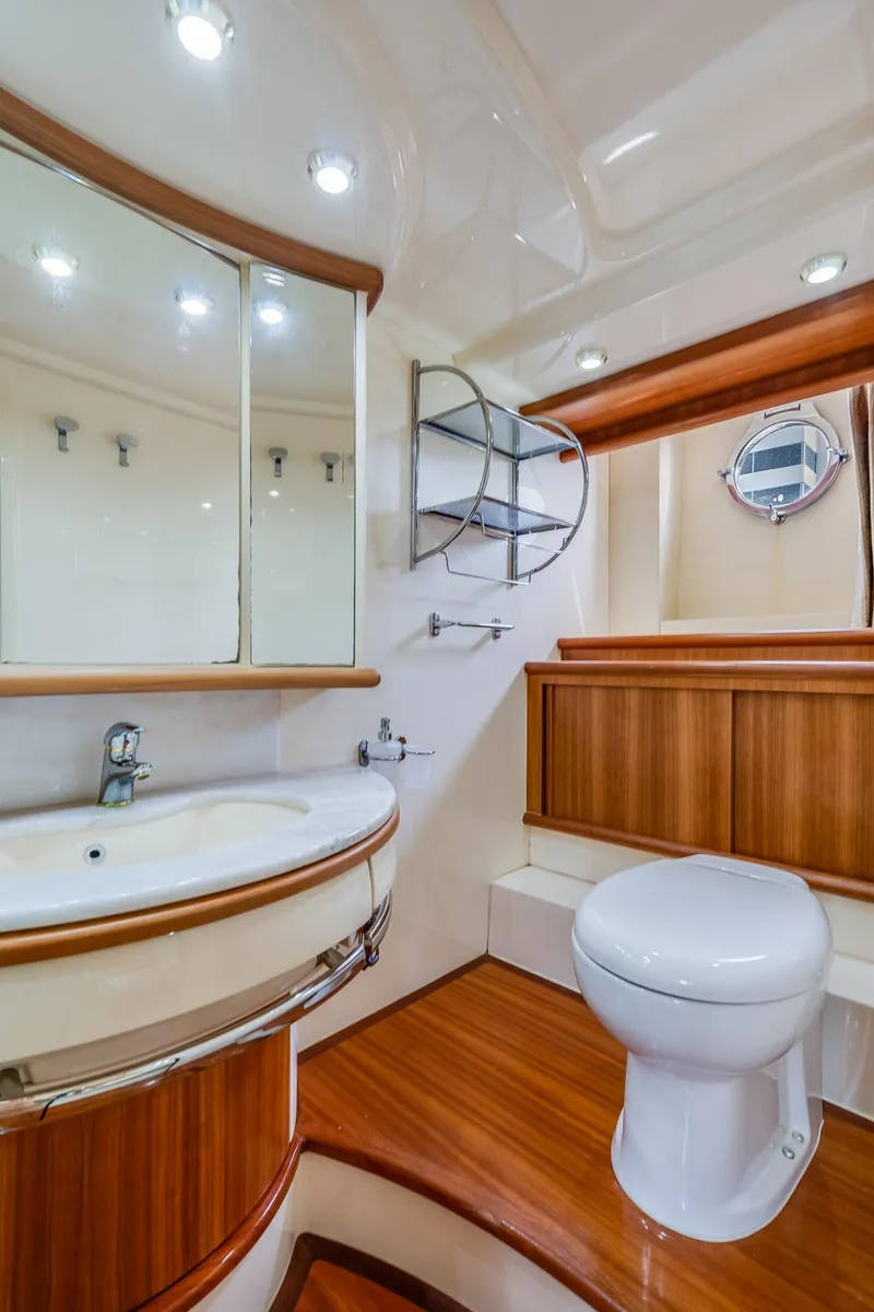 Slide: The Image of Luxurious bathroom on a 2009 Azimut 62E yacht. - 44