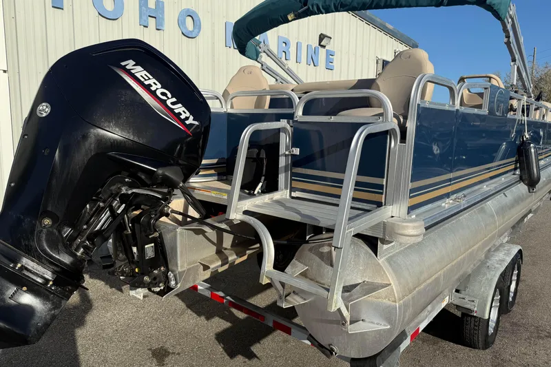 Slide: The Image of 2021 Avalon 2480 GF pontoon boat with Mercury outboard motor at Toho Marine. - 18