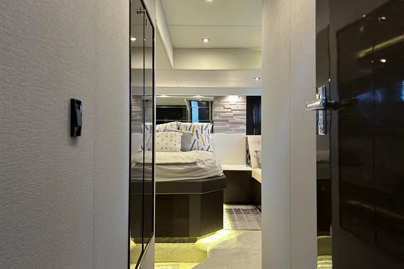 Slide: The Image of Luxurious interior of 2021 Cruisers Yachts 50 Cantius, featuring modern bedroom design. - 71