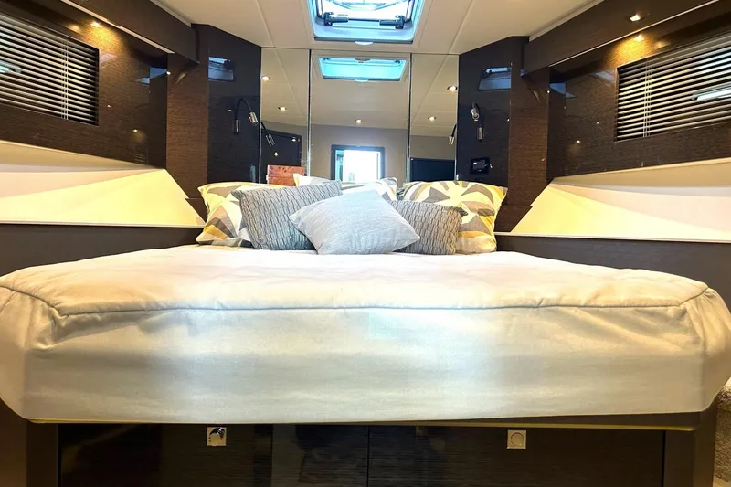 Slide: The Image of Luxurious bedroom interior of 2021 Cruisers Yachts 50 Cantius with modern design. - 83