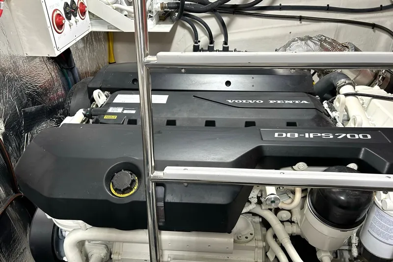 Slide: The Image of Engine room of 2021 Cruisers Yachts 50 Cantius with Volvo Penta D8-IPS700 engine. - 97