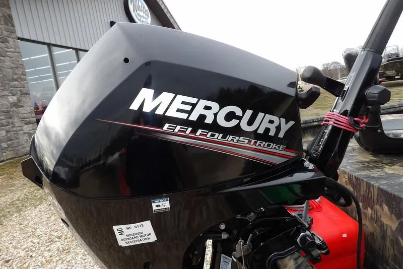 Slide: The Image of Mercury EFI FourStroke engine on 2018 Crestliner 1660 Retriever boat. - 27