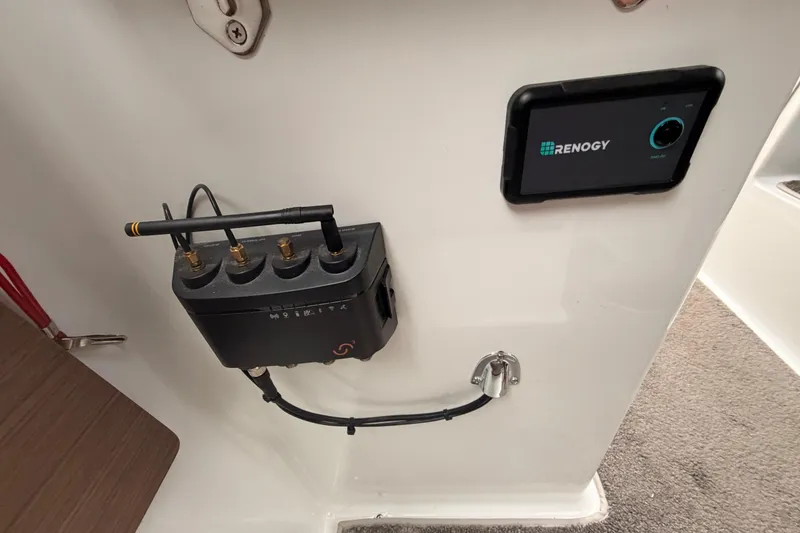 Slide: The Image of Electrical panel with Renogy display in 2026 Jeanneau NC Weekender 795 Series 2 boat. - 13