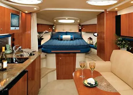 Slide: The Image of Ceiling detail of 2008 Cruisers Yachts 330 Express with recessed lighting. - 4