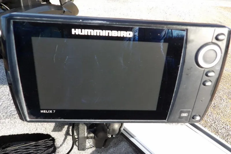 Slide: The Image of Humminbird Helix 7 fish finder on 2025 Lund 1875 Crossover XS boat. - 38