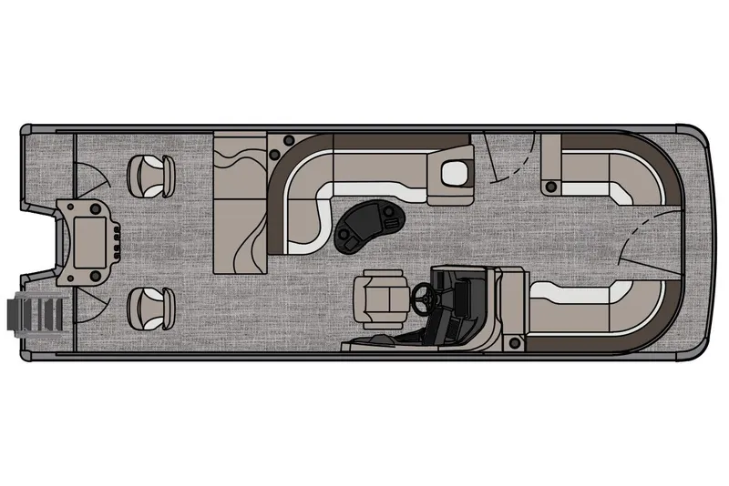 Slide: The Image of Manufacturer Provided Image: 2026 Avalon Catalina Quad Lounger Windshield boat layout, featuring spacious seating and helm area. - 5