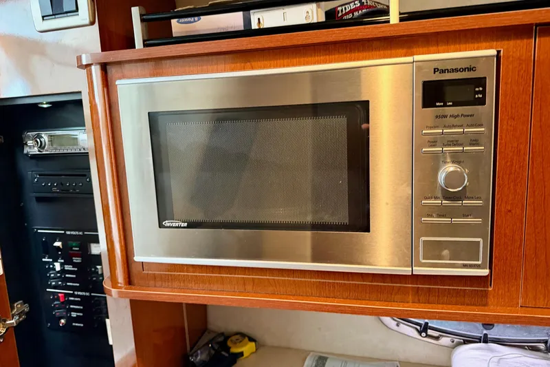 Slide: The Image of Panasonic microwave in 2012 Sea Ray Sundancer 280 yacht kitchen. - 34