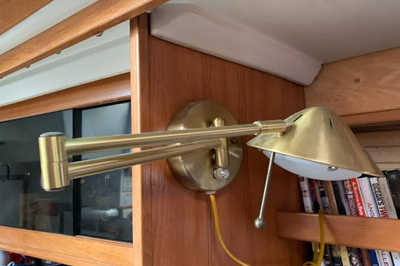 Slide: The Image of Brass wall lamp in Catalina 42 yacht, year 1992. - 36