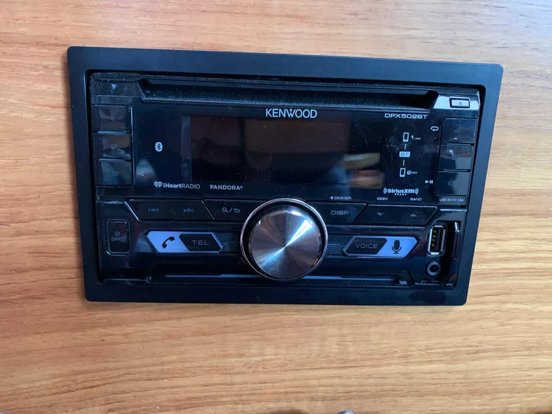 Slide: The Image of Kenwood car stereo in a 1992 Catalina 42. - 47