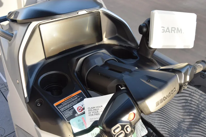 Slide: The Image of 2026 Sea-Doo Switch Cruise Limited 21 dashboard with Garmin navigation system. - 13