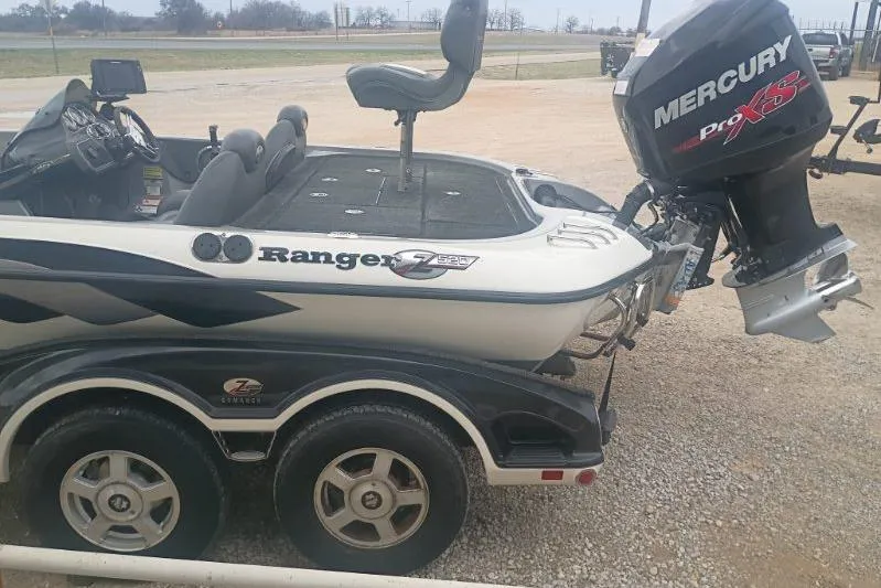 Slide: The Image of 2010 Ranger 520 VX/VS boat with Mercury Pro XS engine on trailer. - 8