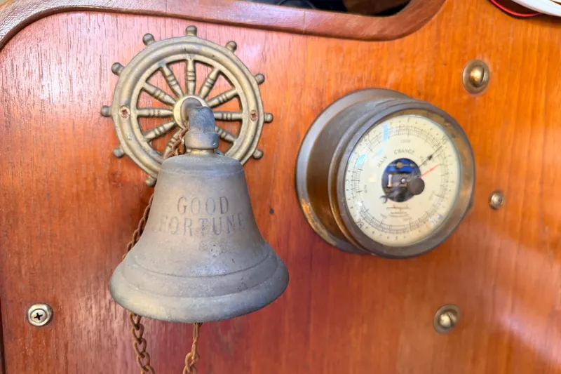 Slide: The Image of Blueprint of 1981 Catalina 30 sailboat with specifications and interior layout. - 64